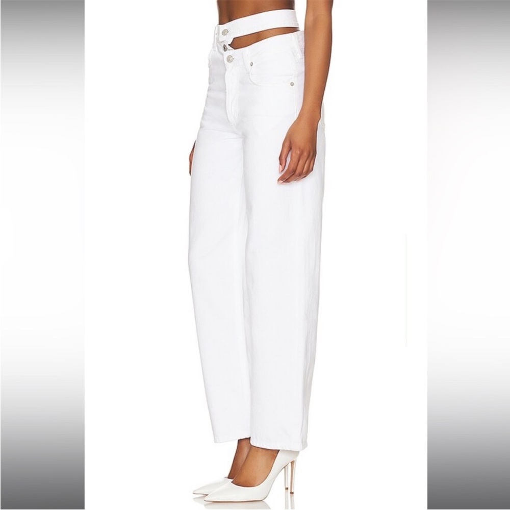 Agolde Broken Waistband Jean - Milkshake White